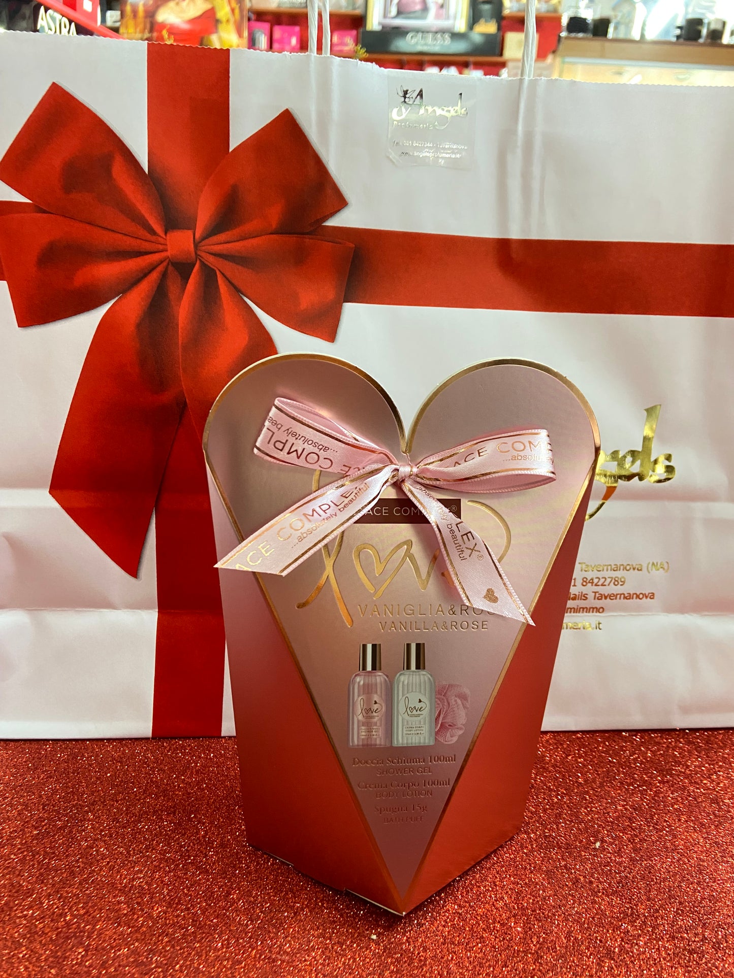 Face Complex Bath Set Love 3 Pezzi