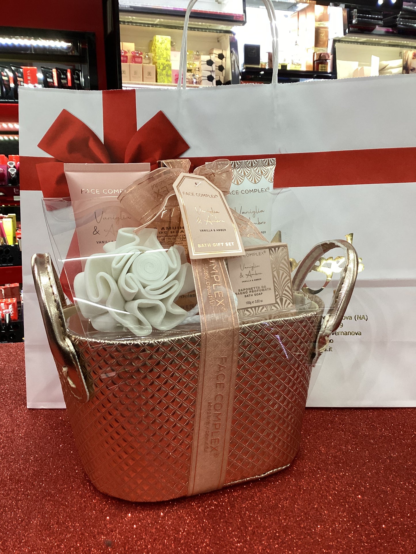 Cesta Face Complex Bath gift set Vaniglia e Ambra