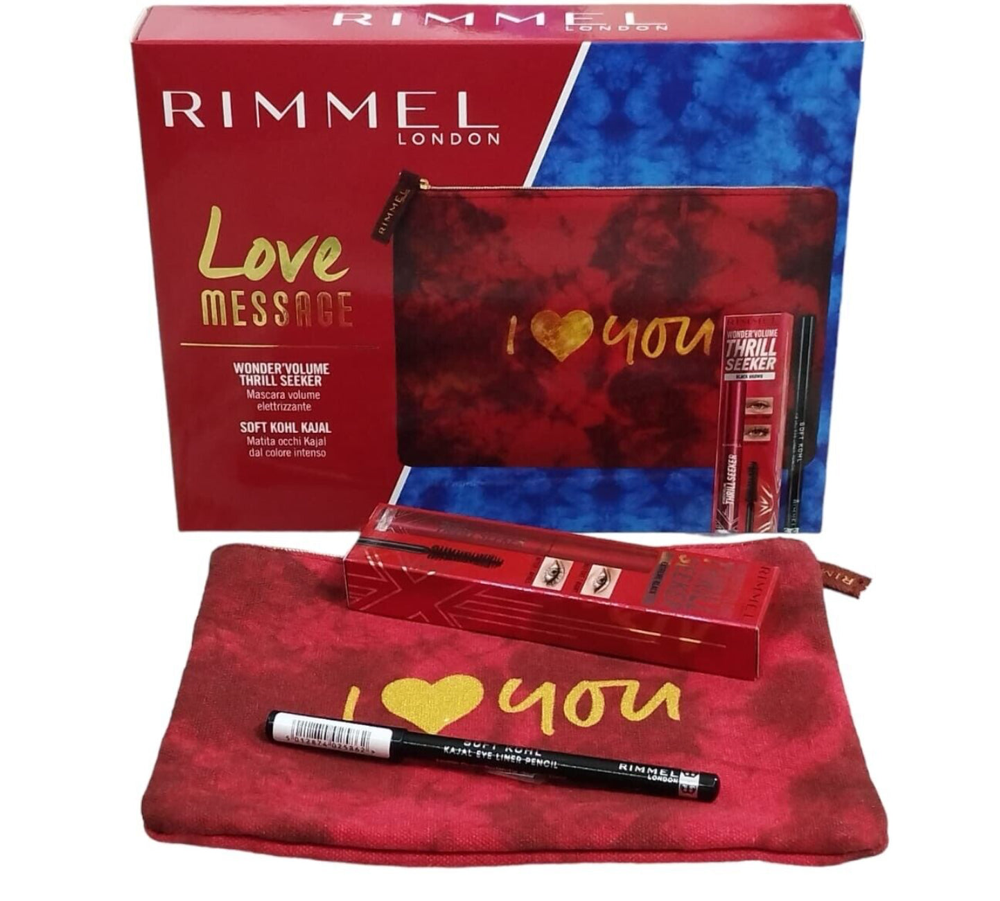 Rimmel London ! Love Message - mascara volume elettrizzante kajal intenso e pochette