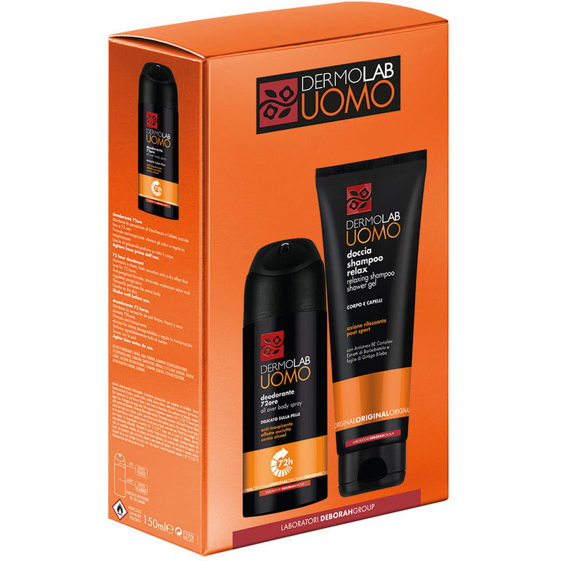 DERMOLAB UOMO BOX DEODORANTE SPRAY E DOCCIA SHAMPOO RELAX IN TUBO