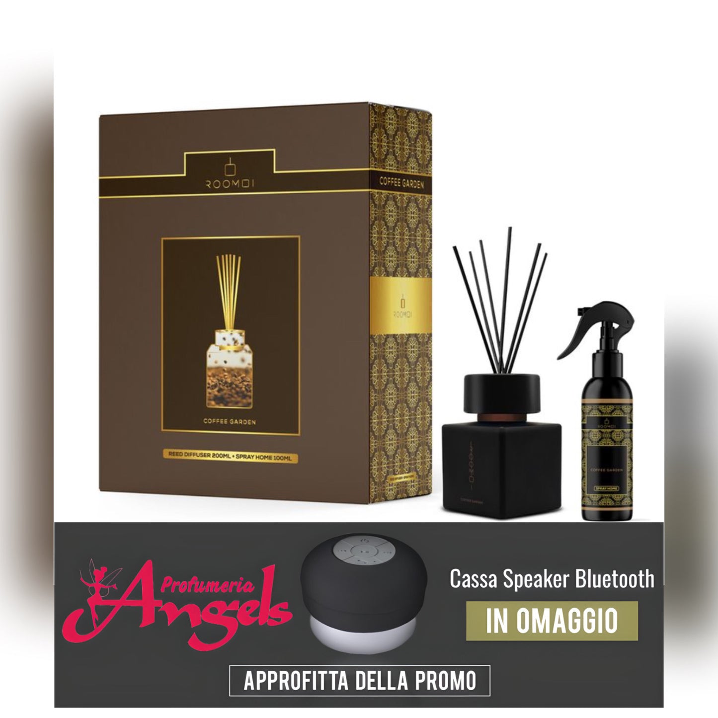 ROOMOI COFANETTO COFFEE GARDEN 200 ML + Spray Home 100 ml