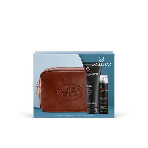 Cofanetto Gel Doccia Tonificante 250ml + Schiuma Da Barba Aderenza Perfetta 75ml + Bag The Bridge Uomo