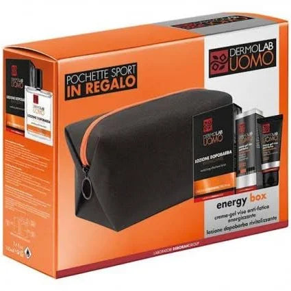 Dermolab uomo cofanetto energy box e pochette