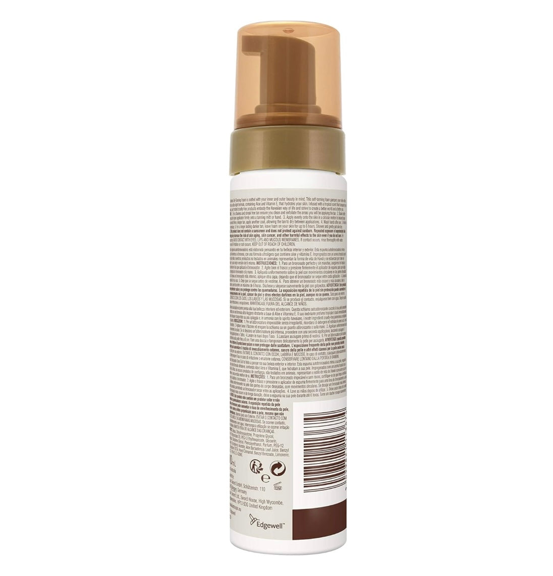 Auto ABBRONZANTE Hawaiian Tropic - Self Tanning Foam Light/Medium, Autoabbronzante in Mousse per Pelli Chiare/Medie, Formato 200 ml, con Aloe Vera e Vitamina E