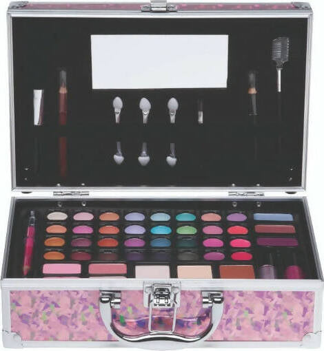 Valigetta Rosa Make Up Cosmetic Beauty Case Set Di Trucchi Casuelle