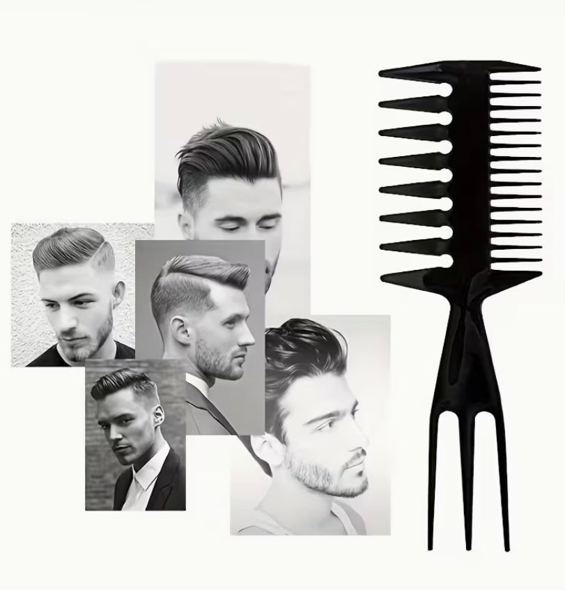 Petine per Acconciature - Ergonomico Antistatico per Capelli Voluminosi, Senza Profumo, Ideale per Fade & Look Soffici, Accessorio per Taglio Fade|Styling Moderno|Petine in Plastica Resistente, Strumenti per Acconciature kappa