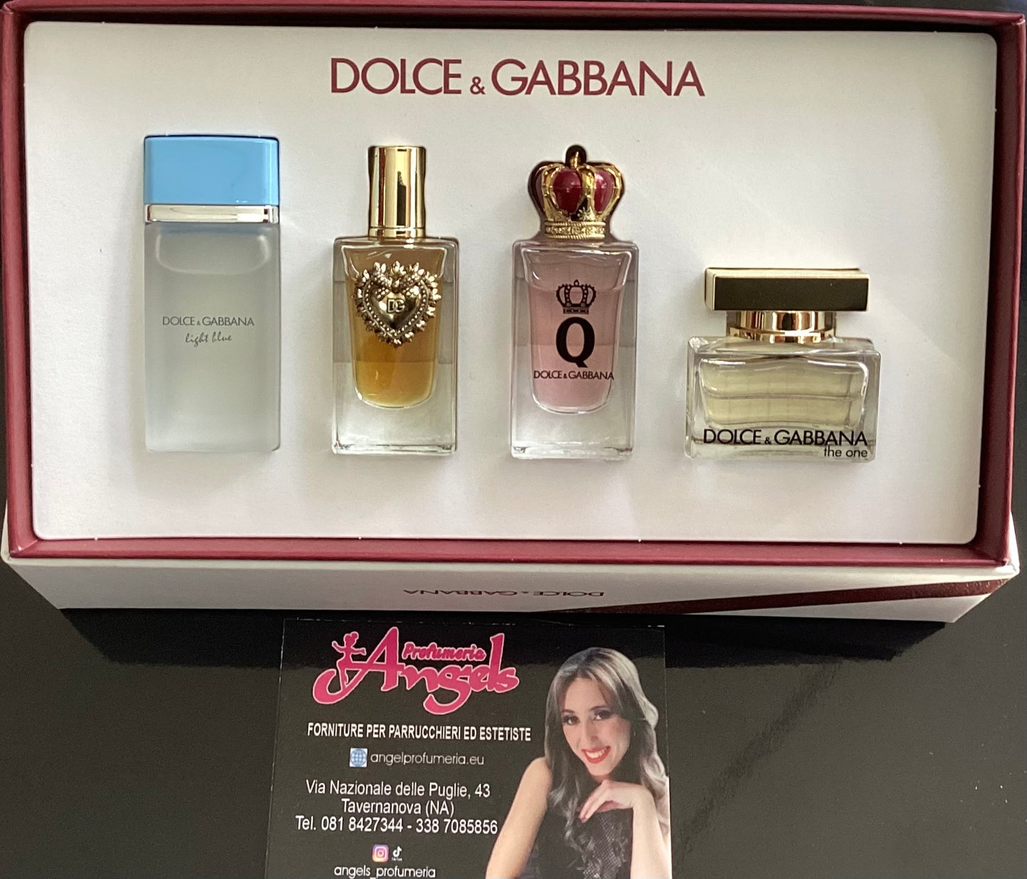 Miniature kit box  Dolce & Gabbana 4 mignature Donna da 5 ml