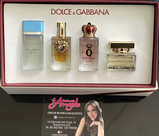 Miniature kit box  Dolce & Gabbana 4 mignature Donna da 5 ml