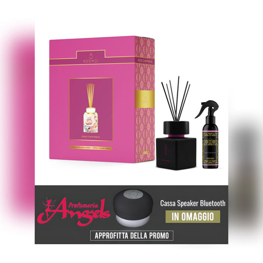 ROOMOI COFANETTO ROSE CHAMPAGNE 200 ML + Spray Home 100 ml