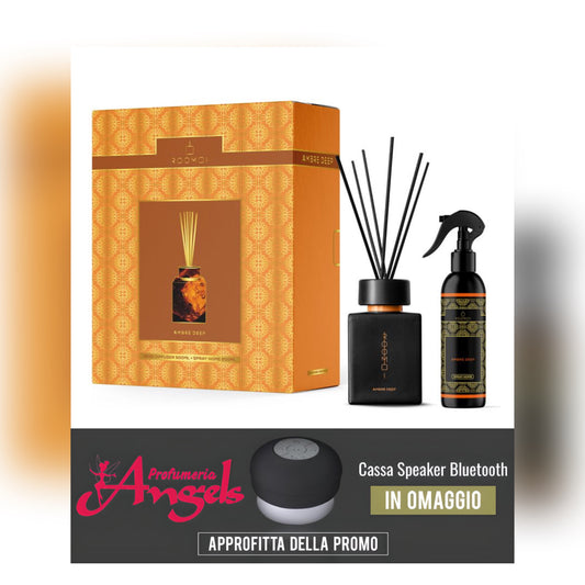 ROOMOI COFANETTO AMBRE DEEP 500 ML + Spray Home 200 ml